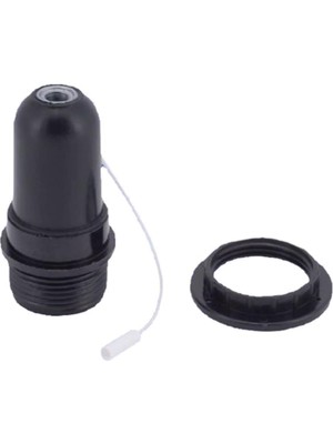 365GUNSERISONU E27 Ipli Siviçli Duy Abajur Lambader Için Uygun Siyah