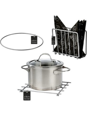 Feyza Design Ramazan Sofraları Için Şık Gümüş Sunum Seti - 8'li Supla ve Aksesuarlar