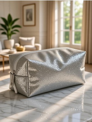 Özgürce Şık Gri Deri El Çantası, Zarif ve Kullanışlı Tasarım