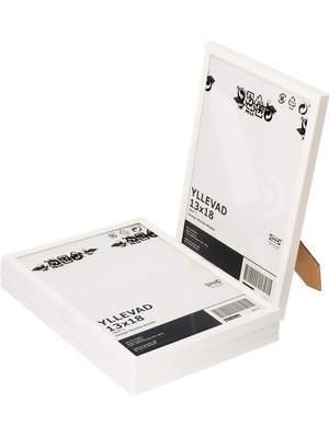 Yllevad Resim Çerçevesi, 13 x 18 Cm, Hafif, Plastik ve Karton, Beyaz, 4 Adet