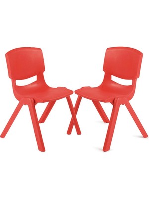 Fiore 2'li Set Büyük Şirin Çocuk Sandalyesi Kırmızı