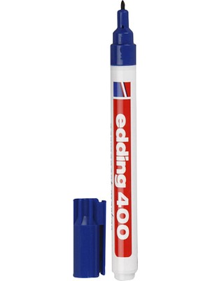 Edding 400 Permanent Markör - Mavi - 1 Kalem - 1 mm Ince Yuvarlak Uçlu