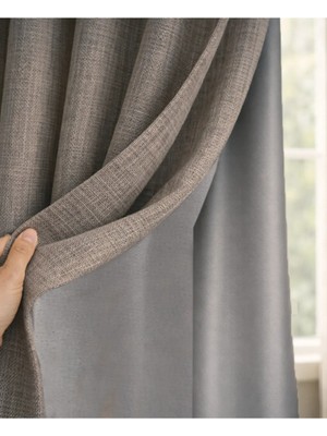 Fluiana Vizon Keten Blackout Fon PERDE|%100 Karartma Keten Fon| Pilesiz | Keten Blackout Perde |