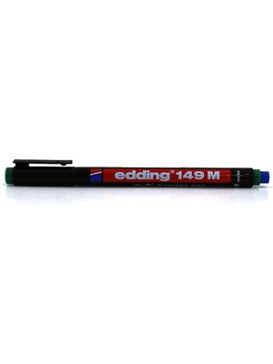 Edding 149 M Silgili Permanent Kalem - Asetat Kalemi - Yeşil - 10 Kalem - Yuvarlak Uç 1 mm