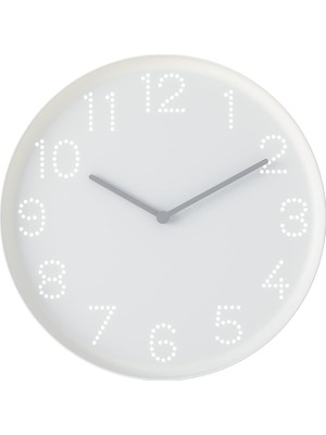 Tromma Duvar Saati, 25 Cm, Beyaz