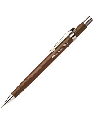 Pentel Teknik Çizim ve Yazı Için Mekanik Kurşun Kalem, 0.3 Mm, Kahverengi, Orijinal Kutusunda