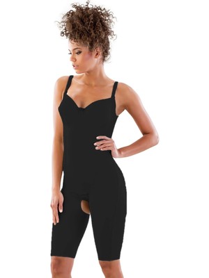 Liyuza Siyah Mı Emay 2822 Balen Sütyenli Paçalı Boy Lazer Korse