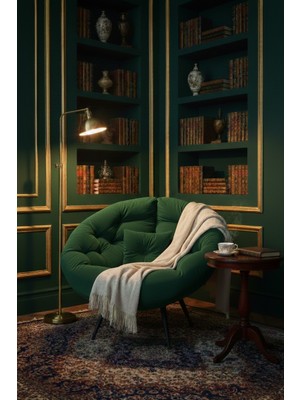 AVYNA Palace Luxury Edition Tekli Koltuk Berjer Tv & Dinlenme Koltuğu | Ergonomik ve Şık Tasarım - Yeşil