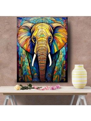 Glitglass Doğanın Dev Güzelliği – Fil Figürlü Cam Tablo