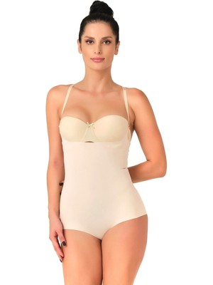 Liyuza Ten Mı Emay 2723 Lazer Kesim Göğsü Açık Slip Korse