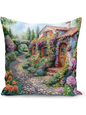 Bertille Home Ilkbahar Serisi Çift Tarafı Dijital Baskılı Kırlent Kılıfı (Spring Easter Paskalya)