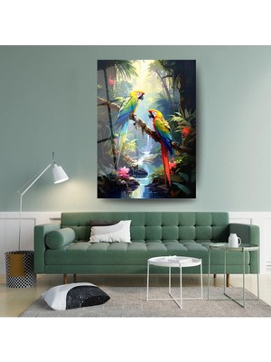 Glitglass Cam Tablo: Doğal Yaşam ve Şelale