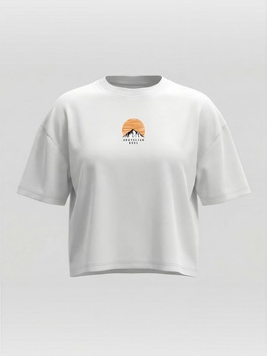 Broco Kadın Oversize Yumuşak Kumaş Anatolian Soul Ver.2 Crop T-Shirt