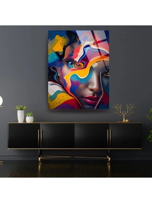 Glitglass Lüks Cam Tablo, Dekoratif,yüz Sanat Eseri