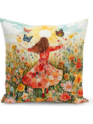 Bertille Home Ilkbahar Serisi Çift Tarafı Dijital Baskılı Kırlent Kılıfı (Spring Easter Paskalya)