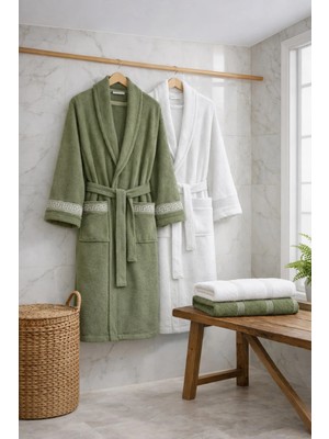 6 Parça Aile Bornoz Seti – Yüksek Emici, Dayanıklı & Yumuşak Doku, %70 Pamuk %30 Polyester