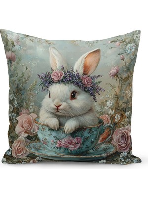 Bertille Home Ilkbahar Serisi Çift Tarafı Dijital Baskılı Kırlent Kılıfı (Spring Easter Paskalya)