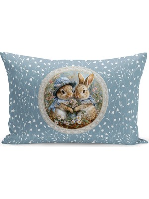 Bertille Home Ilkbahar Serisi Çift Tarafı Dijital Baskılı Kırlent Kılıfı (Spring Easter Paskalya)