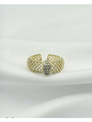 SY Aksesuar Çelik Gold Yüzük(Ayarlanabilir)