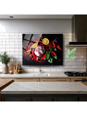 Glitglass Mutfak Cam Tablo - Canlı ve Lezzet Dolu Tasarım