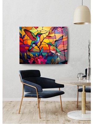 Glitglass Cam Tablo - Kuşların Sessiz Melodisi