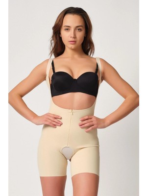 Liyuza Ten Mı Emay 2834 Göğsü Açık Ferumalı Tül Popo Boy Lazer Korse