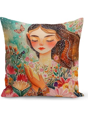 Bertille Home Ilkbahar Serisi Çift Tarafı Dijital Baskılı Kırlent Kılıfı (Spring Easter Paskalya)