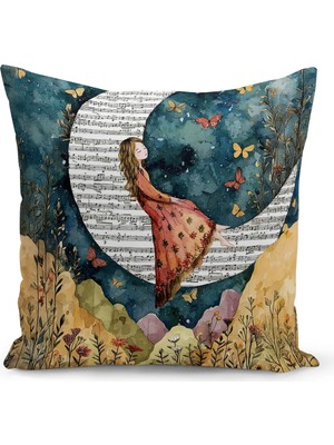 Bertille Home Ilkbahar Serisi Çift Tarafı Dijital Baskılı Kırlent Kılıfı (Spring Easter Paskalya)