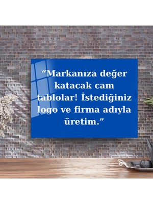 Glitglass Kişiye Özel Logolu Cam Tablo - Ofis ve Iş Yeri Dekor