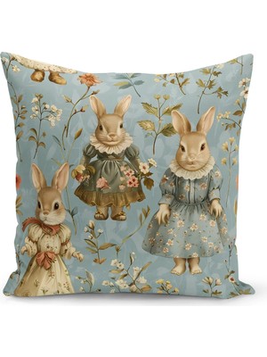 Bertille Home Ilkbahar Serisi Çift Tarafı Dijital Baskılı Kırlent Kılıfı (Spring Easter Paskalya)