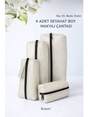 Özgürce Şık 4'lü Makyaj Çantası Seti, Pratik ve Havalı Saklama Çözümleri