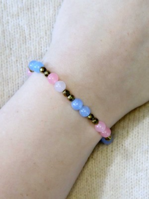 Esha Store Doğal Taş Pembe Kuvars Apatit Hematit Doğal Taş Kadın Doğal Taş Bileklik EUB13PAH