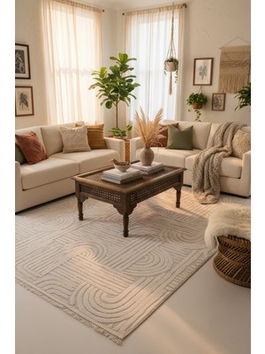 Zeta Halı Labirent Yumuşak Dokulu Modern Halı