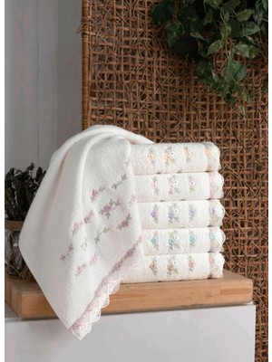 Arliva Home Bukle Nakışlı 6 Lı 30X50 %100 Pamuklu Nehir Mutfak Havlusu
