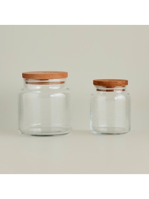 Feyza Design Küçük Ahşap Kavanoz Seti, Dekoratif ve Şık Saklama Çözümleri