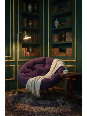 AVYNA Palace Luxury Edition Tekli Koltuk Berjer Tv & Dinlenme Koltuğu | Ergonomik ve Şık Tasarım - Mor