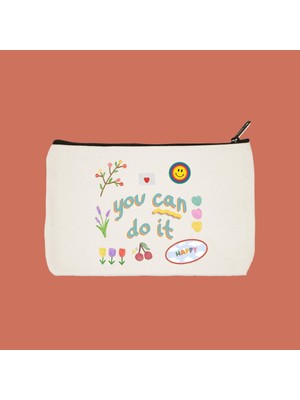 Özgürce Su Geçirmez Baskılı Çok Amaçlı Çanta, Kalemlik ve Cüzdan Seti