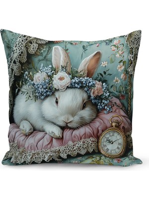 Bertille Home Ilkbahar Serisi Çift Tarafı Dijital Baskılı Kırlent Kılıfı (Spring Easter Paskalya)
