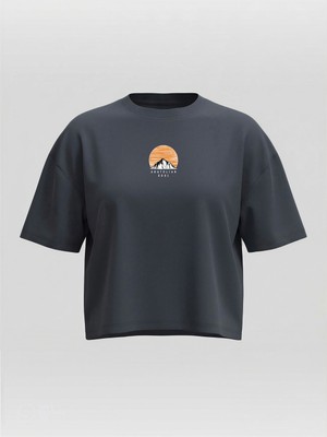 Broco Kadın Oversize Yumuşak Kumaş Anatolian Soul Ver.2 Crop T-Shirt