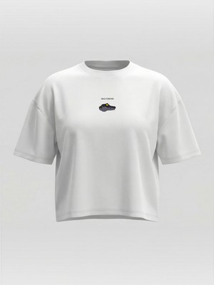 Broco Kadın Oversize Yumuşak Kumaş Wild Forever Crop T-Shirt
