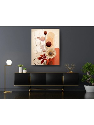 Glitglass Soyut ve Modern Dekoratif Cam Tablo - 4mm Temperli Cam