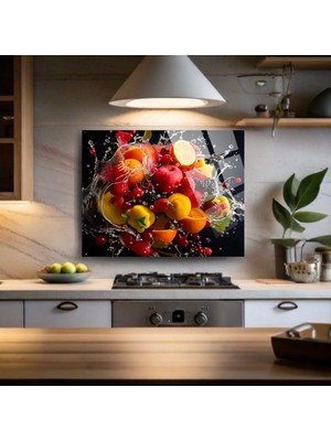 Glitglass Mutfak Dekoru Için Modern Temperli Cam Tablo