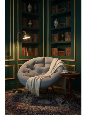 AVYNA Palace Luxury Edition Tekli Koltuk Berjer Tv & Dinlenme Koltuğu | Ergonomik ve Şık Tasarım - Gri