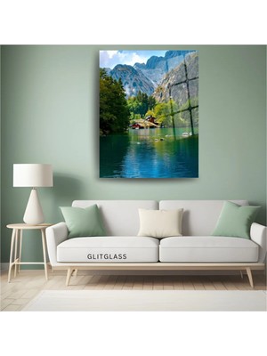 Glitglass Cam Tablo – Göl Manzarasının Büyüsü