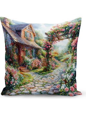 Bertille Home Ilkbahar Serisi Çift Tarafı Dijital Baskılı Kırlent Kılıfı (Spring Easter Paskalya)