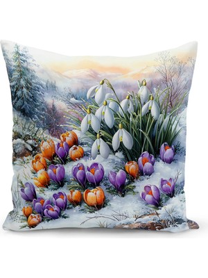 Bertille Home Ilkbahar Serisi Çift Tarafı Dijital Baskılı Kırlent Kılıfı (Spring Easter Paskalya)