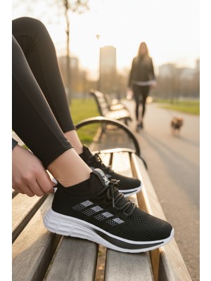 Enoch Kadın Hafif Koşu Ayakkabısı Nefes Alan Triko Örgü Sneaker