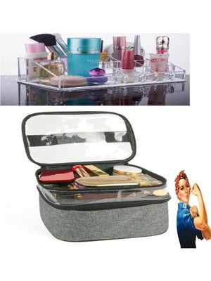 Özgürce Şık ve Kullanışlı Taşınabilir Makyaj Çantası, Düzenli Saklama Sağlar