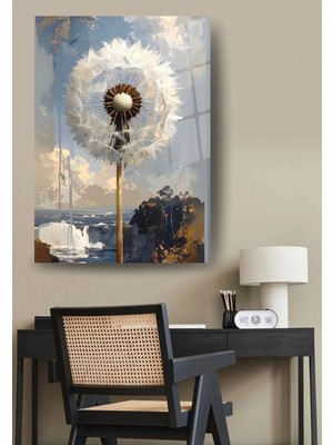 Glitglass Cam Tablo Huzur Veren Anlar: Dandelion ve Şelale