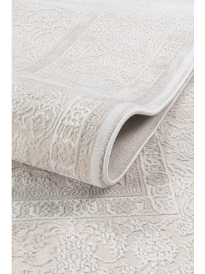 Badelya Home Elina Krem 7135 Modern Desen Doğal Taban Tozumaz Salon Koridor Mutfak Çocuk Oturma Odası Halısı Yolluk